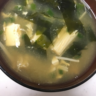 エノキと豆腐の卵のお吸い物(^○^)